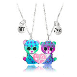 Cumpara ieftin Set 2 lantisoare best friends cu pisici colorate, Oem