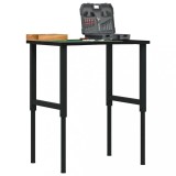 vidaXL Banc lucru maro 80x60x(71,5-98) cm lemn masiv stejar