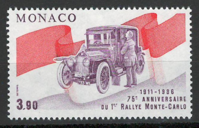 Monaco 1986 Mi 1759 MNH - 75 de ani de la Raliul de la Monte Carlo