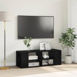 Cumpara ieftin Cabinet TV cu raft Stejar negru 102 x 35 x 35 cm Lemn compozit