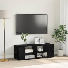 vidaXL Dulap pentru TV Montat pe Perete Stejar negru 102 x 35 x 35 cm