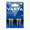 Baterie Alcalina Varta AAA LR03 Set 4 Bucati