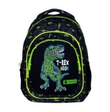 Cumpara ieftin Ghiozdan AB330 3 compartimente colectia T-Rex Neon