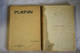 Cezar Papacostea - Platon (doua volume, 1930)