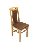 Scaun de living si bucatarie, SB Tim din lemn masiv fag, tapiterie stofa, lacuit, 120 kg, 96x43x40 cm, Stejar Natur