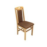 Scaun de living si bucatarie, SB Tim din lemn masiv fag, tapiterie stofa, lacuit, 120 kg, 96x43x40 cm, Stejar Natur