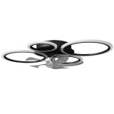 HOMCOM Ventilator de tavan cu lumină și telecomandă, Ventilator LED de tavan 77 cm cu 3 culori de lumină, 6 trepte, temporizator | Aosom Romania