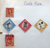 Lot Timbre Costa Rica - Clasice 1892, Seria Rombică Jocurile Olimpice Roma 1960, Tokyo 1964 - GB
