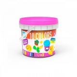 Set plastilina si accesorii pentru modelaj Lovin - 10 culori pentru fetite, Okto