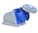 Priza industriala monofazica aplicata 3 poli 2P+E 16A 6h 230 V (50+60 Hz) albastra IP67