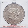 2884 Falkland 50 pence 1981 Elizabeth II (Royal Wedding) km 16, Europa