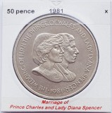 2884 Falkland 50 pence 1981 Elizabeth II (Royal Wedding) km 16, Europa