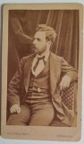 CDV original cu pictorul Eduard Manet, impresionism, atelier foto Versailles