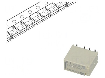 Releu electromagnetic DPDT 24VDC 2A 0,3A/125VAC SMT foto