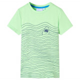 Tricou pentru copii, verde neon, 140 GartenMobel Dekor, vidaXL