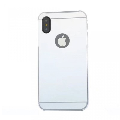 Husa Apple iPhone X, tip oglinda Argintiu foto