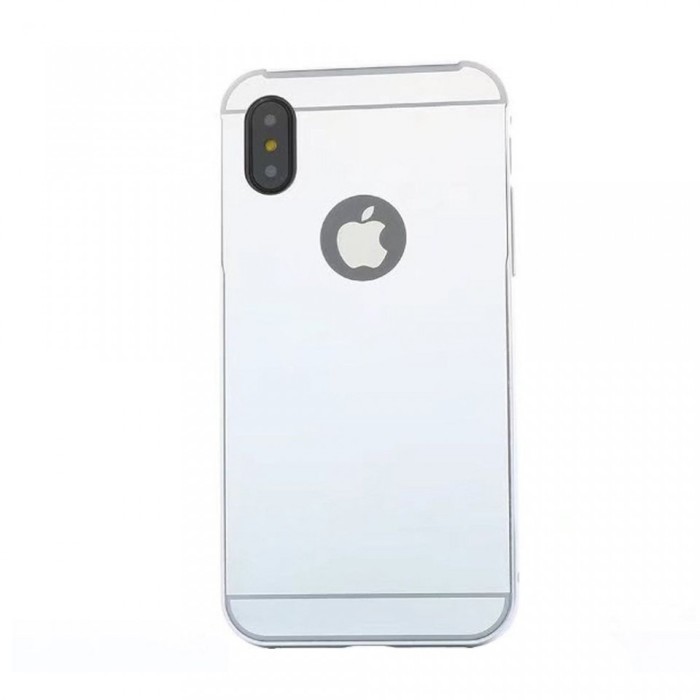 Husa Apple iPhone X, tip oglinda Argintiu