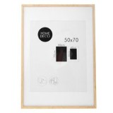 Tablou Decorativ cu Rama din Lemn MDF si Paspartu, 50x70cm, Natural, CMCLASS