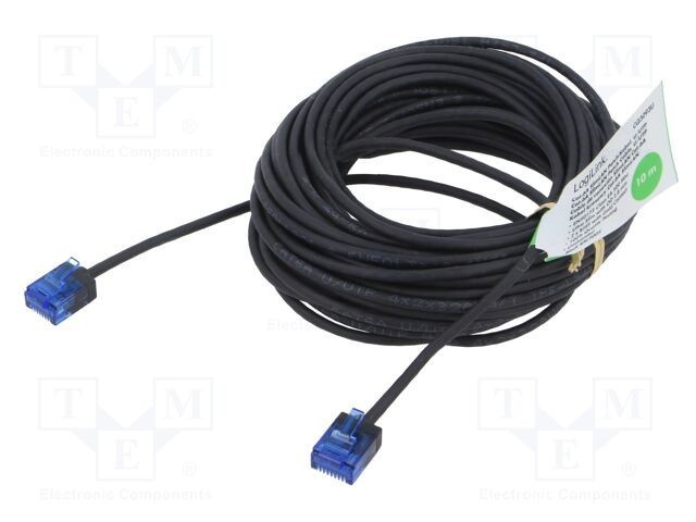 Cablu patch LOGILINK RJ45 U/UTP Cat 6a 10m negru