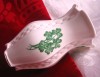 VAZA PORTELAN ROYAL TARA FINE BONE CHINA VAZA HANDMADE GALWAY IRLANDA DECOR TRIFOI 11.5 CM