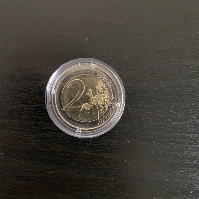 Dante Alighieri, monedă 2 euro, 2015, necirculată