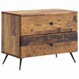 vidaXL Dulap de noapte Lemn vechi 62 x 34,5 x 47,5 cm Lemn prelucrat 895473