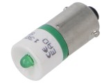 Lampă LED verde BA9S 130V AC 1 diodă EAO OptoHiT