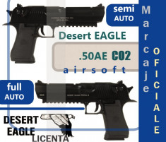 Pistol airsoft DESERT EAGLE .50AE CO2 cu LICENTA Oficiala foto