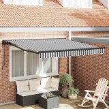 vidaXL Cortina Retractabilă Antracit și Alb 300x250 cm țesătură 3329960