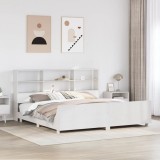 VidaXL Cadru de pat fără saltea, alb, 180x200 cm, lemn masiv pin