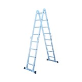 Scara aluminiu multifunctionala 5.7m, 4x5 trepte, pliabila cu balamale, sarcina maxima 150kg