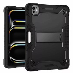 Husa pentru Apple iPad Pro 13 (2024), Techsuit, Rugged TabShell, Neagra