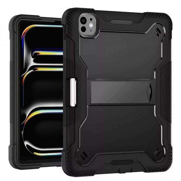 Husa pentru Apple iPad Pro 13 (2024), Techsuit, Rugged TabShell, Neagra