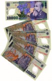 SV * Romania BNR 2 x 10000 LEI 2000 * SERII CONSECUTIVE * Mugur Isarescu * UNC