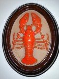 Placa ovala aplica ceramica veche de perete Gabriel Sweden horoscop zodiac rac