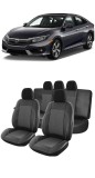 Cumpara ieftin Set Huse scaune piele si textil HONDA CIVIC (2016 - 2019) bancheta fractionata