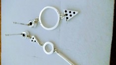 Cercei argint 925 asimetrici