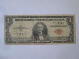 Rară! Republica Dominicană 1 Peso Oro 1947 seria:037313,bancnota din imagini