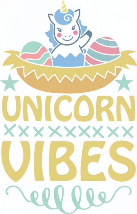 Sticker decorativ, Unicorn Vibes , Multicolor, 85 cm, 4856ST