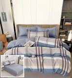 Lenjerie Pat Dorothea Sx006, Bumbac, 6 Piese, Cu Elastic, Albastru, Imprimeu