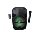 Boxa cu Statie Activa tip Troller , Difuzor 10 &#039;; , 1 Microfon Wireless , Telecomanda , Cititor Stick , SD ,