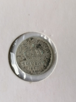 20 centimes 1867 BB . argint franta foto