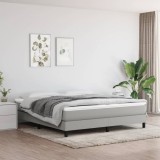 Gossi cadru de pat, gri deschis, 160x200 cm, material textil