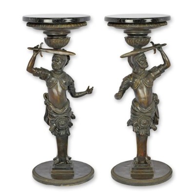 Set doua gheridoane din bronz cu blat marmura TBF-33 foto