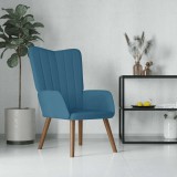 VidaXL Scaun de relaxare, albastru, catifea 327665