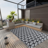VidaXL Covor de exterior, ARAKIL negru, 140x200 cm, PP