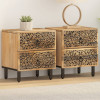VidaXL Noptiere, 2 buc., 40x33x46 cm, lemn masiv de acacia 358211
