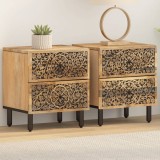 vidaXL Noptiere, 2 buc., 40x33x46 cm, lemn masiv de acacia 358211