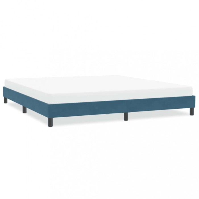 vidaXL Cadru de pat fără saltea Albastru &icirc;nchis 200x220 cm catifea 4101425