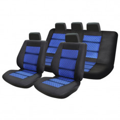 Set huse scaun auto premium lux - albastru foto